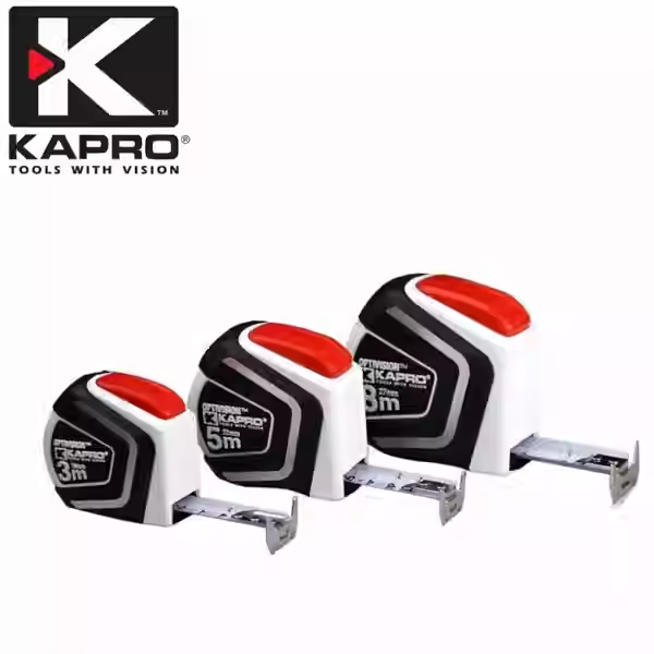 【自動ロック&amp;amp;両目盛】Kapro 巻き尺 3m/5m/8m 耐衝撃設計 高精度 メートル/フィート 大工 DIY プロ用